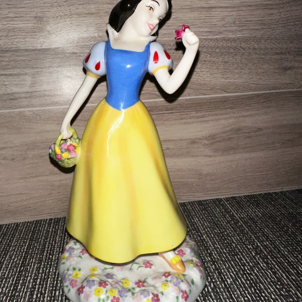 Royal Doulton Mixed Media Figurine with Blue and Yellow Dress